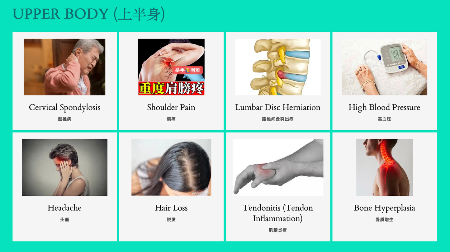 1. Upper body treatment (上半身)